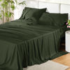 Picture of Bedsure King Size Sheet Sets, Cooling Sheets for Hot Sleepers, Rayon Derived from Bamboo, Breathable & Soft Deep Pocket Up to 16 Inches, Hotel Luxury Silky Bedding, Bedsheet & Pillowcases, Olive Green