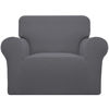 Picture of Easy-Going Stretch Chair Sofa Slipcover 1-Piece Couch Sofa Cover Furniture Protector Soft with Elastic Bottom for Kids, Pet. Spandex Jacquard Fabric Small Checks (Chair, Gray)