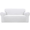 Picture of Easy-Going Stretch Oversized Loveseat Slipcover 1-Piece Sofa Cover Furniture Protector Couch Soft with Elastic Bottom for Kids Polyester Spandex Jacquard Fabric Small Checks Snow White
