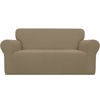Picture of Easy-Going Stretch Loveseat Slipcover 1-Piece Sofa Cover Furniture Protector Couch Soft with Elastic Bottom for Kids Polyester Spandex Jacquard Fabric Small Checks (Loveseat, Tan)