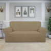Picture of Easy-Going Stretch Oversized Loveseat Slipcover 1-Piece Sofa Cover Furniture Protector Couch Soft with Elastic Bottom for Kids Polyester Spandex Jacquard Fabric Small Checks Tan