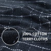 Picture of Homaxy 100% Cotton Terry Kitchen Towels(Dark Grey, 13 x 28 inches), Checkered Designed, Soft and Super Absorbent Dish Towels, 4 Pack