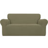 Picture of Easy-Going Stretch Loveseat Slipcover 1-Piece Sofa Cover Furniture Protector Couch Soft with Elastic Bottom for Kids Polyester Spandex Jacquard Fabric Small Checks (Loveseat, Khaki)