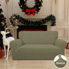 Picture of Easy-Going Stretch Loveseat Slipcover 1-Piece Sofa Cover Furniture Protector Couch Soft with Elastic Bottom for Kids Polyester Spandex Jacquard Fabric Small Checks (Loveseat, Khaki)