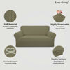 Picture of Easy-Going Stretch Loveseat Slipcover 1-Piece Sofa Cover Furniture Protector Couch Soft with Elastic Bottom for Kids Polyester Spandex Jacquard Fabric Small Checks (Loveseat, Khaki)
