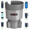 Picture of Seven Sparta Car Cup Holder Expander Organizer with Adjustable Base, Compatible with Hydro Flasks 32/40 Ounce, Compatible with Yeti Ramblers 20/26/30 Ounce, Other Bottles in 3.4"-3.8" (Gray)