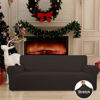 Picture of Easy-Going Stretch Oversized Sofa Slipcover 1-Piece Sofa Cover Furniture Protector Couch Soft with Elastic Bottom for Kids, Polyester Spandex Jacquard Fabric Small Checks Chocolate