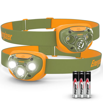 Picture of Energizer LED Headlamp PRO (2-Pack), IPX4 Water Resistant Headlamps, High-Performance Head Light for Outdoors, Camping, Running, Storm, Survival LED Light for Emergencies (Batteries Included)