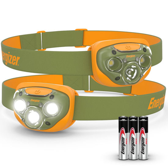 Picture of Energizer LED Headlamp PRO (2-Pack), IPX4 Water Resistant Headlamps, High-Performance Head Light for Outdoors, Camping, Running, Storm, Survival LED Light for Emergencies (Batteries Included)