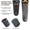 Picture of Nefelibata Guitar Strap, Vintage Cotton Guitar Straps with Genuine Leather Ends for Bass, Electric & Acoustic Guitars, Come with Free Strap Button, 2 Strap Locks and 4 Guitar Picks