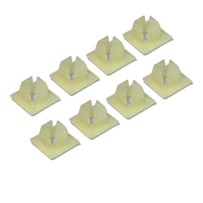 Picture of License Plate Screw Inserts - Set of 8 Nylon Retaining Nuts for License Plate Screws - Front and Back License Plate Nut Bracket Clip Fasteners for Cars, Trucks, SUVs, Motorcycles (Screw Retainers)