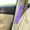 Picture of Amooca Soft Auto Seat Belt Cover Seatbelt Shoulder Pad Cushions 2 PCS Universal Fit for All Cars and Backpack for a More Comfortable Driving Purple