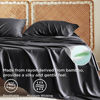Picture of Bedsure King Size Sheet Set, Cooling Sheets King, Rayon Derived from Bamboo, Deep Pocket Up to 16", Breathable & Soft Bed Sheets, Hotel Luxury Silky Bedding Sheets & Pillowcases, Black