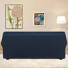 Picture of Easy-Going Stretch 4 Seater Sofa Slipcover 1-Piece Sofa Cover Furniture Protector Couch Soft with Elastic Bottom for Kids, Polyester Spandex Jacquard Fabric Small Checks Dark Blue