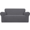 Picture of Easy-Going Stretch Oversized Loveseat Slipcover 1-Piece Sofa Cover Furniture Protector Couch Soft with Elastic Bottom for Kids Polyester Spandex Jacquard Fabric Small Checks Grey