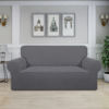 Picture of Easy-Going Stretch Oversized Loveseat Slipcover 1-Piece Sofa Cover Furniture Protector Couch Soft with Elastic Bottom for Kids Polyester Spandex Jacquard Fabric Small Checks Grey
