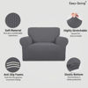 Picture of Easy-Going Stretch Oversized Chair Sofa Slipcover 1-Piece Couch Sofa Cover Furniture Protector Soft with Elastic Bottom for Kids Spandex Jacquard Fabric Small Checks Gray