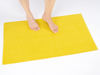 Picture of Cotton Paradise 100% Cotton Non Slip Bath Mats for Bathroom, 17x24 inch Soft Absorbent Quick Dry Machine Washable Floor Bath Mat, Yellow Bath Rug