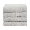 Picture of Cotton Paradise 100% Cotton Turkish Washcloths for Bathroom, 4 Piece Soft Absorbent Small Hand Face Towels Wash Rags for Body, Silver Grey Wash Cloths
