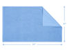 Picture of Cotton Paradise 100% Cotton Non Slip Bath Mats for Bathroom, 17x24 inch Soft Absorbent Quick Dry Machine Washable Floor Bath Mat, Sky Blue Bath Rug