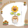 Picture of Handmade Crochet Positive Sunflowers Mini Funny Potted-Positive Emotional Support Sunflower Plant,Crochet Desk Decor,Crochet Sunflower Decor,Gift for Friends,Teacher,Mother Gift(Sunflower)