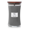 Picture of WoodWick Large Hourglass Candle, Evening Bonfire - Premium Soy Blend Wax, Pluswick Innovation Wood Wick, Made in USA