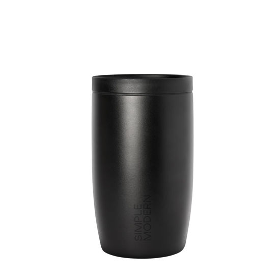 Picture of Simple Modern Travel Coffee Mug Tumbler with 360° Lid | Ceramic-Lined Insulated Stainless Steel Cold Brew Iced Coffee Cup | Gifts for Women Men Her Him | Voyager Signature | 12oz | Midnight Black