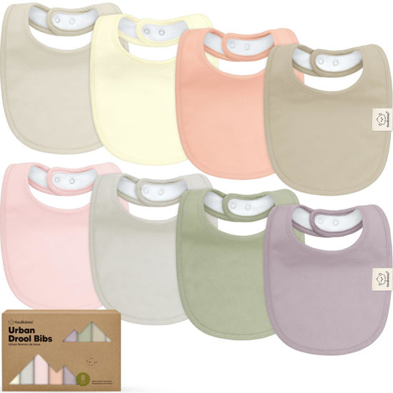 Picture of 8-Pack Organic Baby Bibs for Boys, Girls - Soft Cotton Drooling and Teething Baby Bibs, Baby Girl Bibs, Baby Boy Bibs, Baby Drool Bibs for Baby Girl, Boy, Newborn Infant Bibs (Embrace)