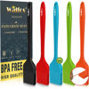 Picture of Walfos Silicone Pastry Brush, Heat Resistant Basting Brush Set, Perfect for Baking,BBQ Grill,Kitchen Cooking,Strong Steel Core and One-Pieces Design,BPA Free and Dishwasher Safe (5 Pcs)