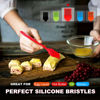 Picture of Walfos Silicone Pastry Brush, Heat Resistant Basting Brush Set, Perfect for Baking,BBQ Grill,Kitchen Cooking,Strong Steel Core and One-Pieces Design,BPA Free and Dishwasher Safe (5 Pcs)