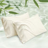 Picture of Bedsure King Size Pillow Cases Set of 2, Rayon Derived from Bamboo Cooling Pillowcase for Hot Sleepers, Soft & Silky Pillow Cover with Envelope Closure, Gift, Cream, 20x36 Inches
