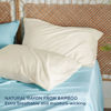 Picture of Bedsure King Size Pillow Cases Set of 2, Rayon Derived from Bamboo Cooling Pillowcase for Hot Sleepers, Soft & Silky Pillow Cover with Envelope Closure, Gift, Cream, 20x36 Inches
