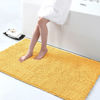 Picture of Smiry Luxury Chenille Bathroom Rugs 47x24, Extra Soft and Absorbent Shaggy Bath Mat, Machine Washable, Non-Slip Plush Carpet Runner for Tub, Shower, and Floor, Home Decor Accessories, Yellow