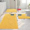 Picture of Smiry Luxury Chenille Bathroom Rugs 47x24, Extra Soft and Absorbent Shaggy Bath Mat, Machine Washable, Non-Slip Plush Carpet Runner for Tub, Shower, and Floor, Home Decor Accessories, Yellow
