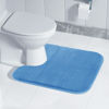 Picture of Yimobra Memory Foam Toilet Bath Mat U-Shaped, Soft and Comfortable, Super Water Absorption, Non-Slip, Thick, Machine Wash and Easier to Dry for Bathroom Commode Contour Rug, 24 X 20 Inches, Blue