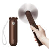 Picture of JISULIFE Handheld Fan with 4500 mAh Powerbank Max 46 Hours Runtime,Pocket Fan Portable Battery Operated or USB Powered Folding Personal Fan,3 Speeds,Gifts for Women Men Kids Gift for Festival-Brown