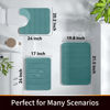 Picture of Yimobra Memory Foam Bath Mat Large Size, 24 x 17 Inches, Soft and Comfortable, Super Water Absorption, Non-Slip, Thick, Machine Wash, Easier to Dry for Bathroom Floor Rug, Eggshell Blue