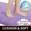 Picture of Yimobra Memory Foam Bath Mat Large Size 31.5 by 19.8 Inches, Soft and Comfortable, Super Water Absorption, Non-Slip, Thick, Machine Wash, Easier to Dry Bathroom Floor Rug, Lavender