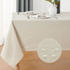Picture of Veblandy Rectangle 4 Feet Tablecloth 52x70 inch Linen Textured Table Cloth Stain and Wrinkle Resistant Washable Polyester, Decorative Table Cover Waterproof for Dining, Buffet and Camping, Beige