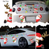 Picture of 44PCS Christmas Car Refrigerator Decorations - Reflective Bulb Light Santa Reindeer Tree Snowman Magnet Accessories Set Xmas Holiday Cute Decor