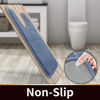 Picture of Yimobra Memory Foam Toilet Bath Mat U-Shaped, Soft and Comfortable, Super Water Absorption, Non-Slip, Thick, Machine Wash and Easier to Dry for Bathroom Commode Contour Rug, 24 X 24 Inches, Denim Blue