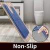 Picture of Yimobra Memory Foam Toilet Bath Mat U-Shaped, Soft and Comfortable, Super Water Absorption, Non-Slip, Thick, Machine Wash and Easier to Dry for Bathroom Commode Contour Rug, 24 X 24 Inches, Navy Blue
