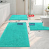Picture of Smiry Luxury Chenille Bathroom Rugs 59x24, Extra Soft and Absorbent Shaggy Bath Mat, Machine Washable, Non-Slip Plush Carpet Runner for Tub, Shower, and Floor, Home Decor Accessories, Turquoise