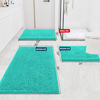 Picture of Smiry Luxury Chenille Bathroom Rugs 59x24, Extra Soft and Absorbent Shaggy Bath Mat, Machine Washable, Non-Slip Plush Carpet Runner for Tub, Shower, and Floor, Home Decor Accessories, Turquoise
