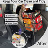 Picture of ELONGRIVER Car Trash Can for Car with Lid Leak Proof, Cute Car Can Trash Bag Hanging, Vehicle Trash Can for SUV Truck Van, Car Garbage Can for Back Front Seat Red Leaves