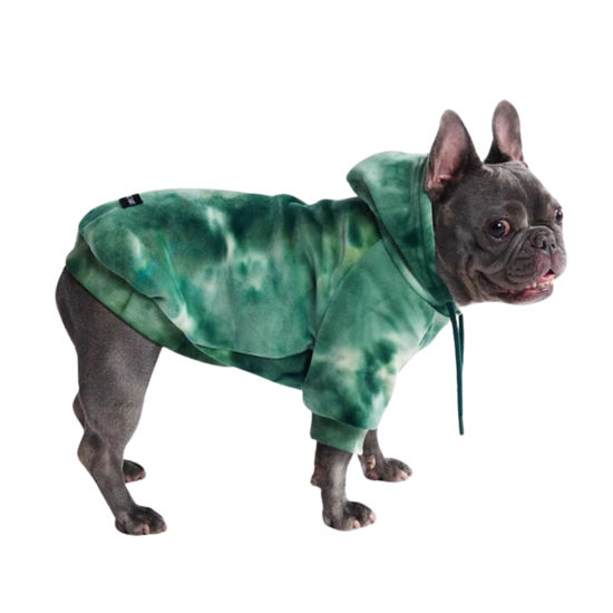 Picture of Spark Paws Dog Hoodie - Premium Quality, Buttery Soft, Superior Comfort and Fit, Calming Fleece Interior, Suitable for All Breeds -Green Skydye, L