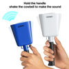 Picture of 8 Inch Steel Cow Bell with Handle, 2-Pack Noise Makers Cowbell for Sport Events Cheering Hand Bell for Football Games,Party, Concert, Graduations, School, Farm Ranch(Blue+White)