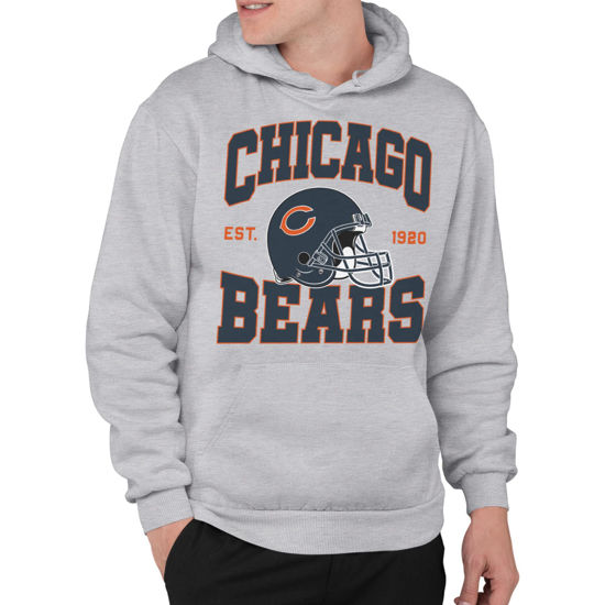 Picture of Junk Food Clothing x NFL - Chicago Bears - Team Helmet - Unisex Adult Pullover Fleece Hoodie for Men and Women - Size X-Large