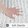 Picture of Yimobra Bath Mats for Bathroom 36.2 x 24, Soft Shaggy Large Size Bath Rug, Non-Slip, Super Absorbent and Thick, Machine Washable Quick Dry Shower Rug, Bath Mat for Bathroom Floor, Bright White