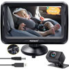 Picture of Rohent Baby Car Camera HD 1080P for Backseat: USB Plug and Play Easy to Install - Carseat Camera Rear Facing Infant Crystal Night Vision - Wide View Angle Car Baby Monitor for Newborn